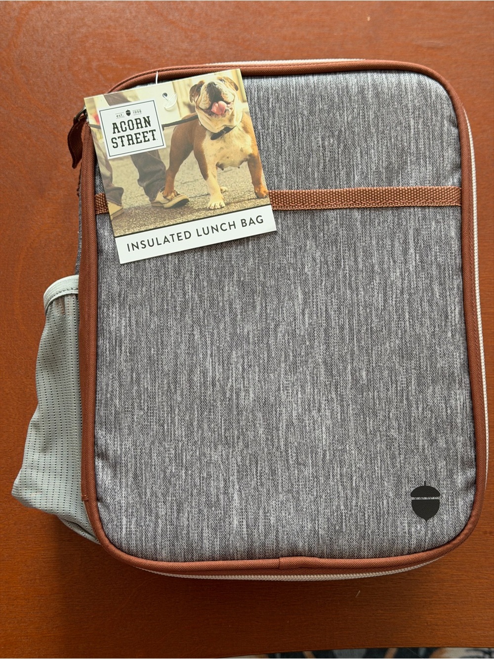 Gray Insulated Lunch Bag for Men